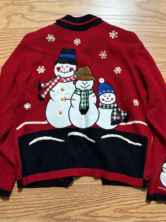 jason maxwell Sweaters - Vintage Jason Maxwell Christmas Snowman Cardigan Sweater Grannycore Medium